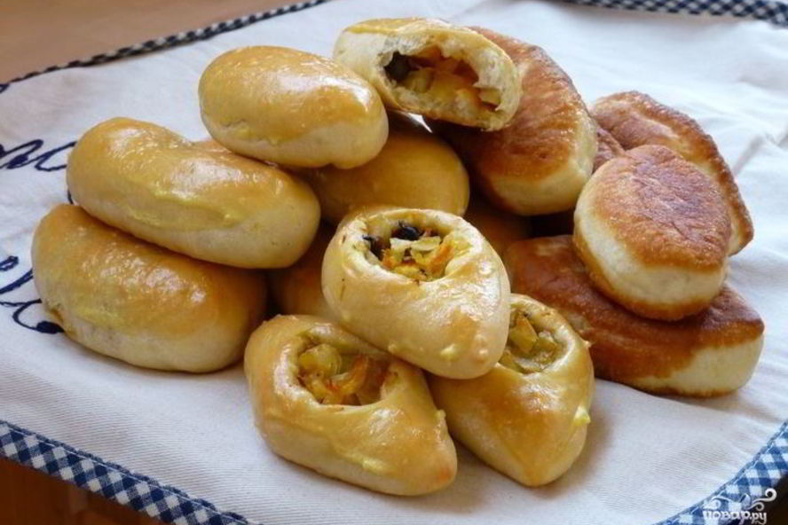 Рецепт пирожки с грибами и капустой