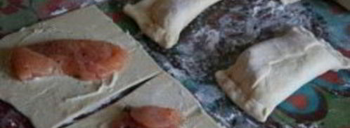 пирожки с курицей и сыром в духовке. Шаг 4