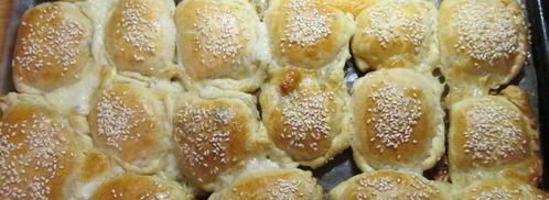 пирожки слоеные конвертики с сыром и ветчиной. Шаг 13