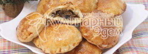 рождественские пирожки с грибами и курицей. Шаг 10