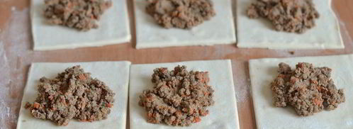 слоеные пирожки с куриной печенью. Шаг 10