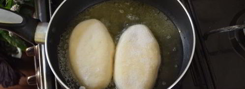 жареные пирожки с яйцом и рисом. Шаг 14