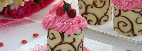 ажурные пирожные с малиновым муссом и джемом. Шаг 11