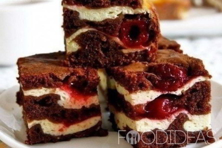 Рецепт брауни с творогом и вишней