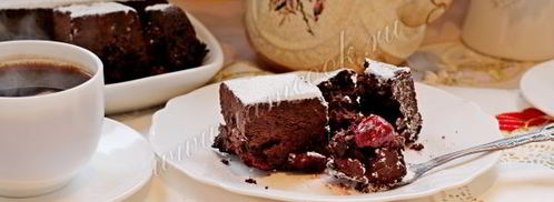 брауни с вишней. Шаг 9