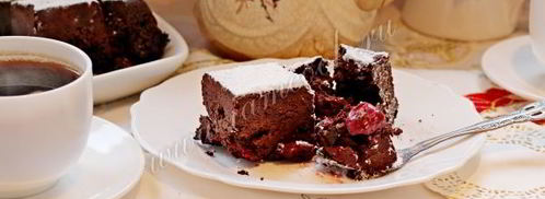 брауни с вишней. Шаг 10