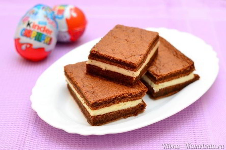 Рецепт пирожное kinder milk-slice