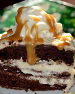 Шоколадно-карамельный брауни