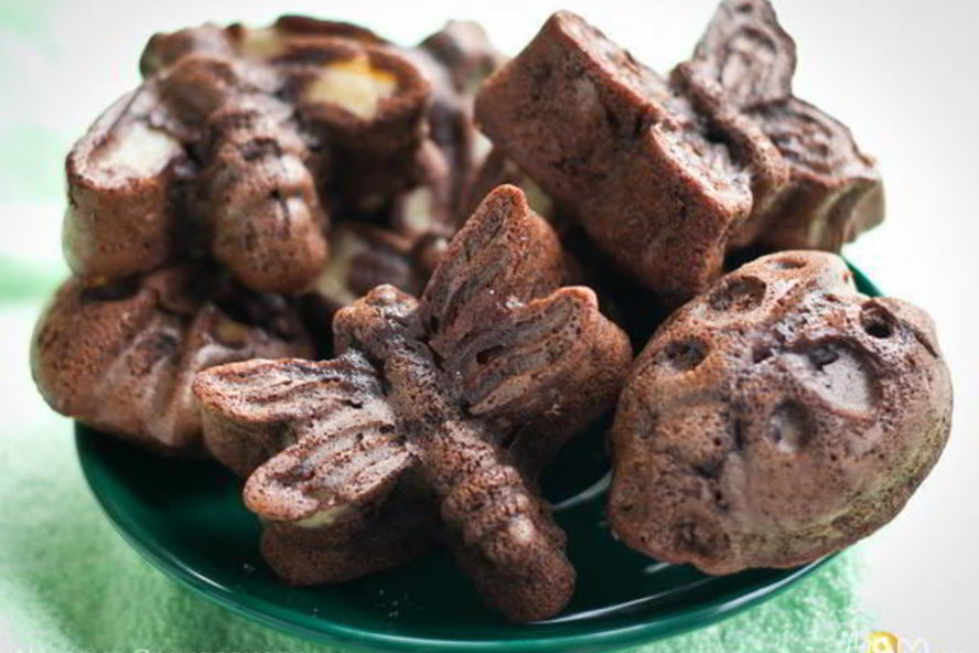 Рецепт шоколадные пирожные с бананом