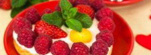 цитрусовые пирожные валентинки с фруктами. Шаг 13