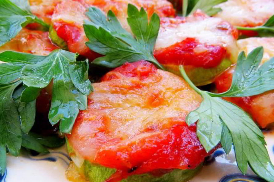 Рецепт мини-пиццы на кабачке