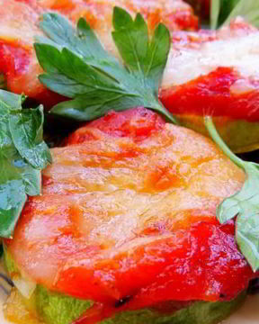 Мини-пиццы на кабачке