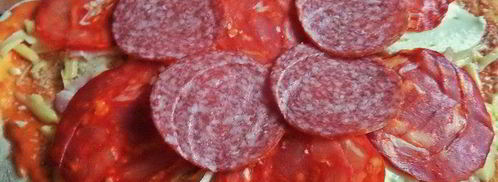 пикантная пицца с чоризо и тремя сырами. Шаг 18