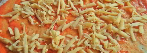 пикантная пицца с чоризо и тремя сырами. Шаг 9