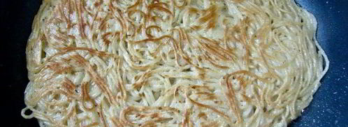 пицца на спагетти spaghetti pizza. Шаг 2