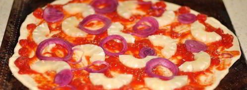 пицца с ананасами. Шаг 2