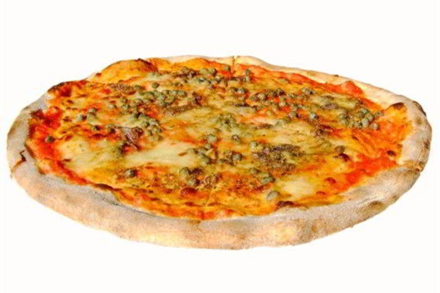 Рецепт пицца с анчоусами, омарами и зеленым горошком