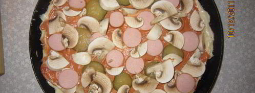 пицца с грибами на дрожжевом тесте. Шаг 8