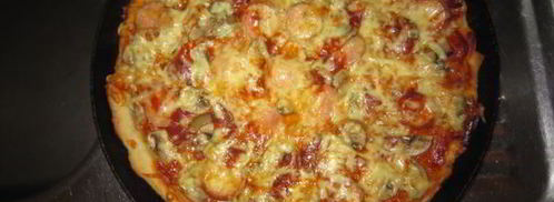 пицца с грибами на дрожжевом тесте. Шаг 10