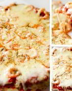 Пицца с креветками