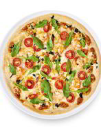 Пицца с руколой и креветками