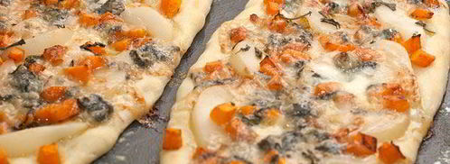 пицца с тыквой, грушей и горгонзолой. Шаг 8