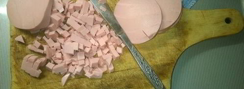 пицца с вареной колбасой. Шаг 2