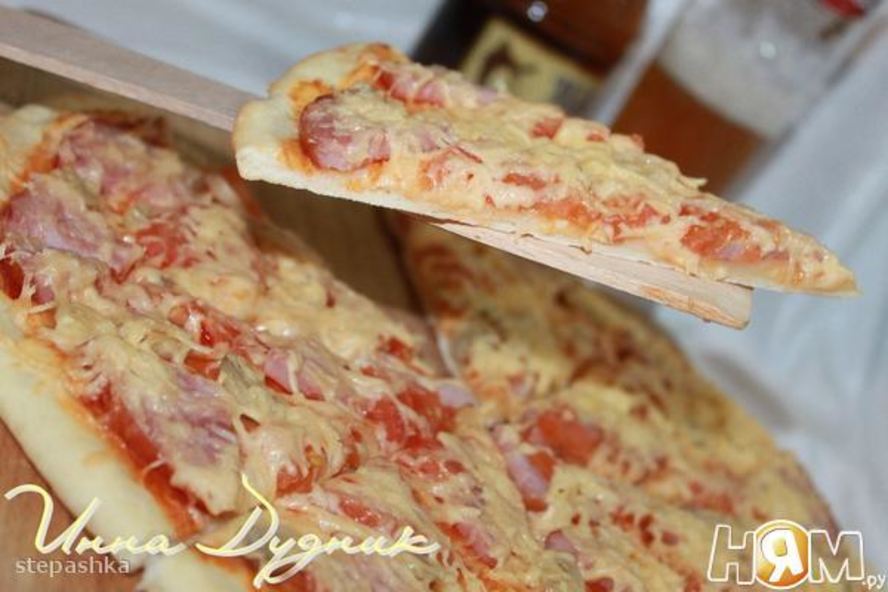 Рецепт пицца с ветчиной