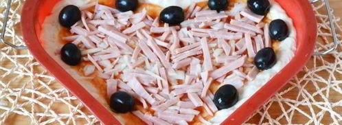 пицца-сердце с ветчиной и сыром. Шаг 18