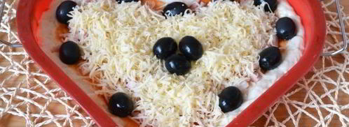 пицца-сердце с ветчиной и сыром. Шаг 19