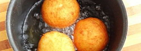 картофельные пончики с ветчиной. Шаг 12