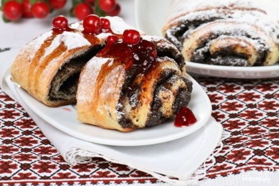 Рецепт постный маковый рулет