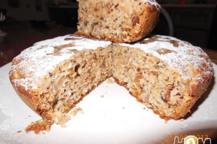 Рецепт коврижка с орехами, яблоками и кокосом