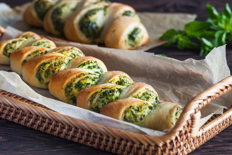 Рецепт рулетиков с кабачками и шпинатома