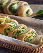 Рулетики с кабачками и шпинатом