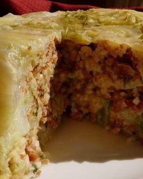 Капустная шарлотка