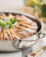 Нежная творожная шарлотка с яблоками