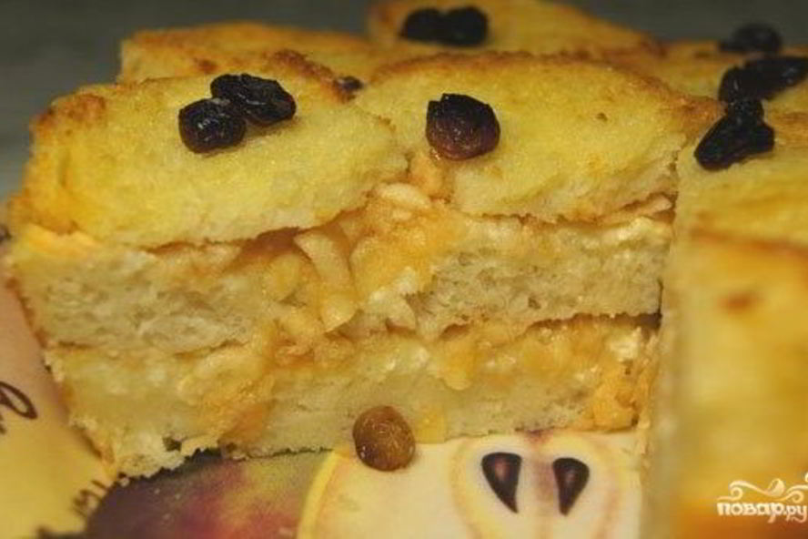 Рецепт шарлотка из сухарей с яблоками