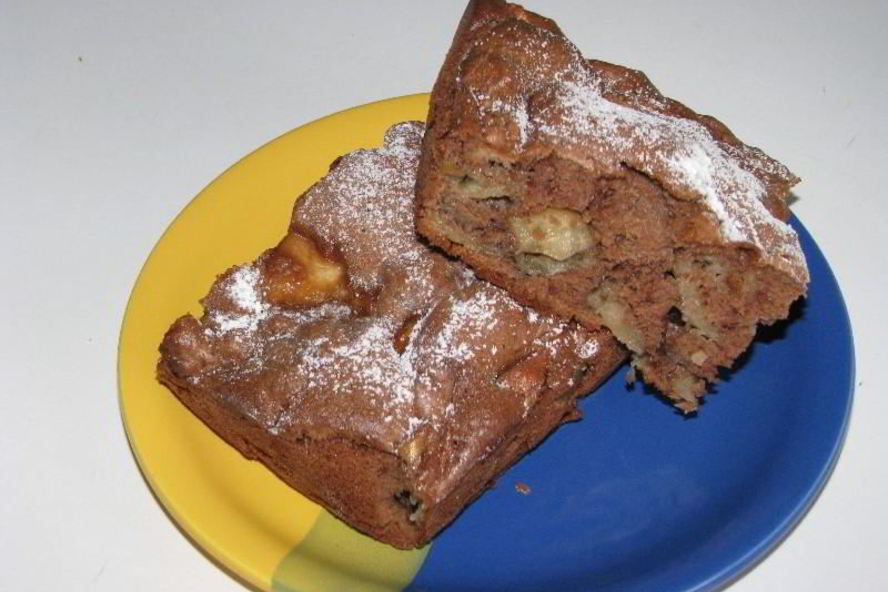 Рецепт шарлотка шоколадная с яблоками