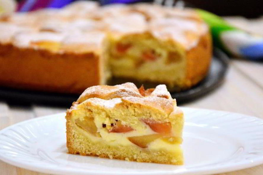 Рецепт шарлотка в сметанной заливке