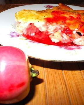 Творожная шарлотка с райскими яблочками