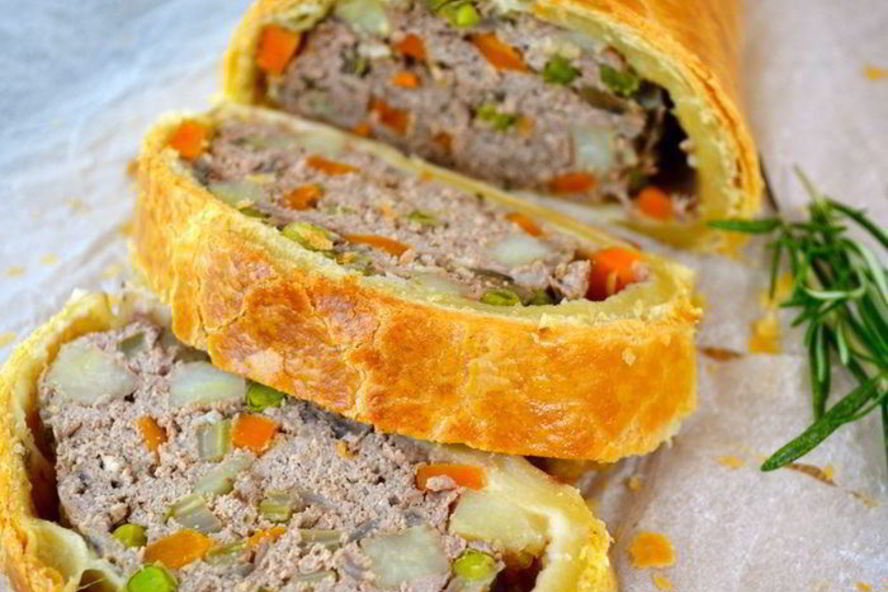 Рецепт штрудель с мясом
