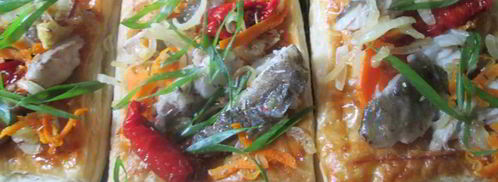 слойки с овощами и карпом. Шаг 4