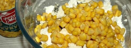 слойки с рикоттой, шпинатом и сладкой кукурузой. Шаг 2