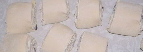 слойки с творожной начинкой и изюмом. Шаг 4