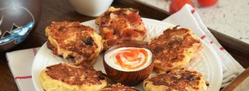 сырники с беконом и грибами. Шаг 5