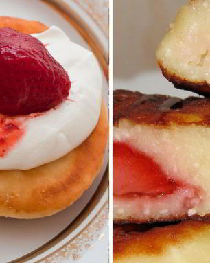 Сырники с клубникой