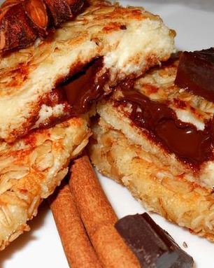 Сырники с шоколадом в овсяных хлопьях