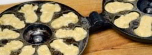 тесто для грибочков в формочке. Шаг 3