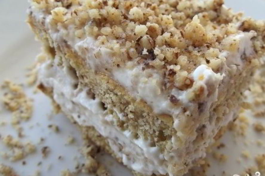 Рецепт бисквитный торт с грецкими орехами